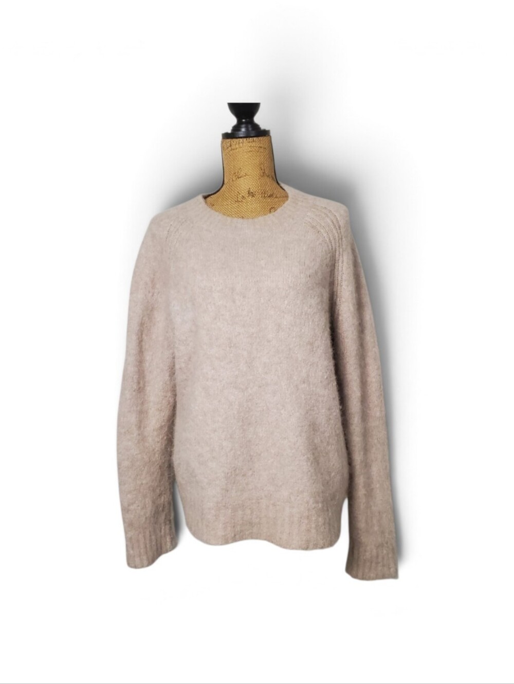 Everlane Cozy Crewneck Women's Sweater Cream Color Alpaca Wool Blend Size Small
